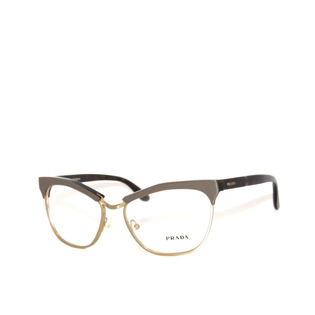 Prada 14s 14 Tfl-1o1 55 Brown Matte Gold Eyeglasses